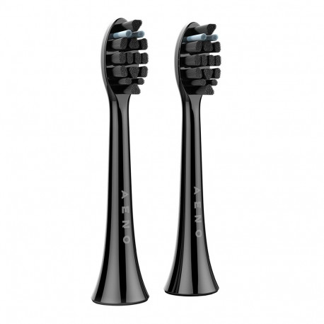 AENO Replacement toothbrush heads  Black  Dupont bristles  2pcs in set (for ADB0004/ADB0006 and ADB0