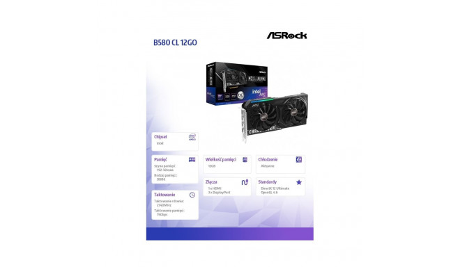Graphics card B580 CHALLENGER 12G OC GDDR6 192bit 3DP/HDMI