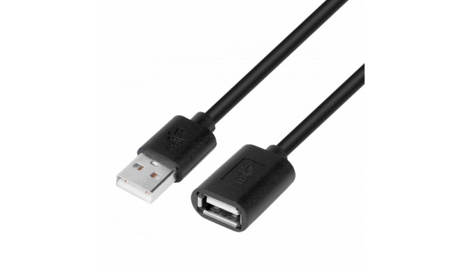 Extension cord USB AM-AF 1.8 m black