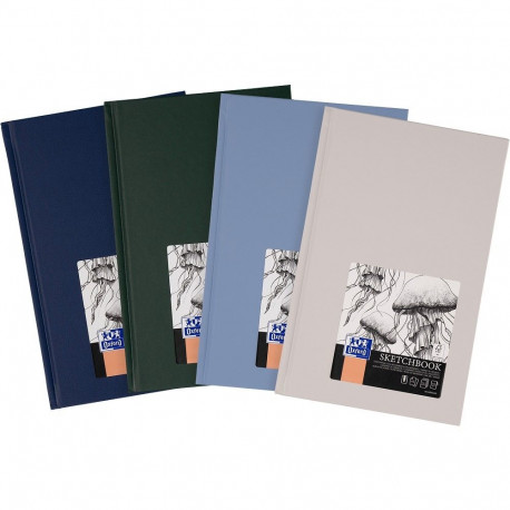 Eskiisiplokk A5 Oxford, 100g 96 lehte, kõvaköide, assortii