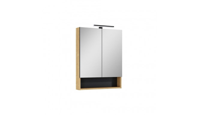 CAB MIRROR LAMELLO60 HAMILTON OAK LIGHT