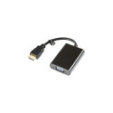 Deltaco HDMI-VGA7 video cable adapter 0.2 m VGA (D-Sub) + Micro USB Type-B Black