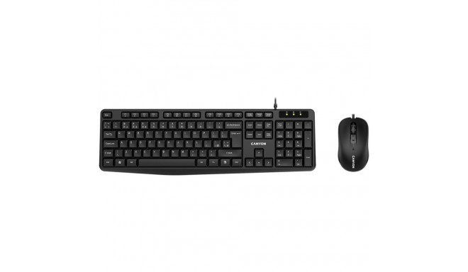 CANYON SET-1 EN/RU Keyboard+Mouse Wired Black