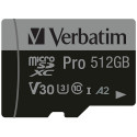 "CARD 512GB Verbatim MicroSDHC Pro Class 10 + Adapter retail"