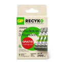 GP ReCyko 4-Porti USB Laadija B441 koos 4xAA 2100mAh akudega