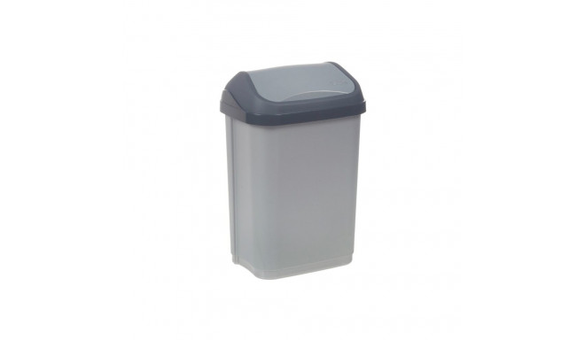 jäätmekast pööratava kaanega 25L Swantje 33,5x25,5x53,5cm hele hõbedane