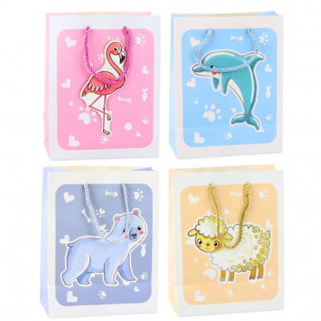 torba zwierzęta 3D pastelne 23 x 18 x 10 cm