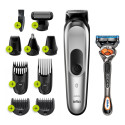 Braun Trimmer 10-in-1 MGK7220 Cordless  Number of length steps 13  Black/Silver
