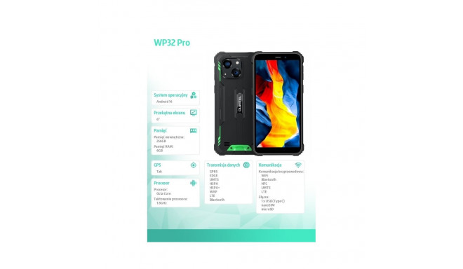 Smartphone WP32 Pro 4G 6/256GB IP69K no charge