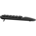"Logitech Wave Keys Keyboard with cushioned palm rest wireless Bluetooth LE QWERTY graphite (PAN)"