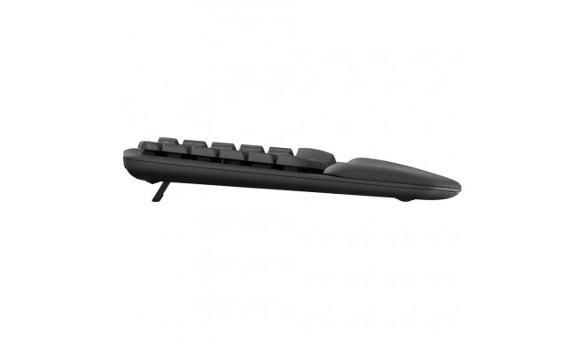 "Logitech Wave Keys Keyboard with cushioned palm rest wireless Bluetooth LE QWERTY graphite (PAN)"