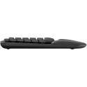 "Logitech Wave Keys Keyboard with cushioned palm rest wireless Bluetooth LE QWERTY graphite (PAN)"