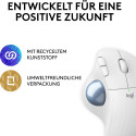 "Logitech ERGO M575S Wireless Trackball - Off White + Blue Ball"