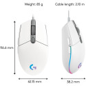 "Logitech G203 LIGHTSYNC Gaming Mouse white"