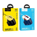 HOCO gaming wire USB A computer mouse 3600DPI black yellow