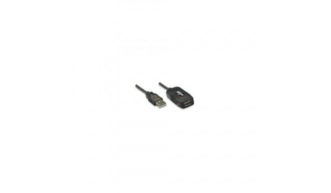 Manhattan USB-A to USB-A pikenduskaabel, 10m, isane-emane, aktiivne, 480 Mbps (USB 2.0), ahelühendat