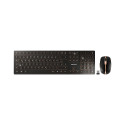 CHERRY DW 9100 SLIM klaviatuur Hiir kaasas Universaalne RF juhtmevaba + Bluetooth QWERTZ Saksa Must