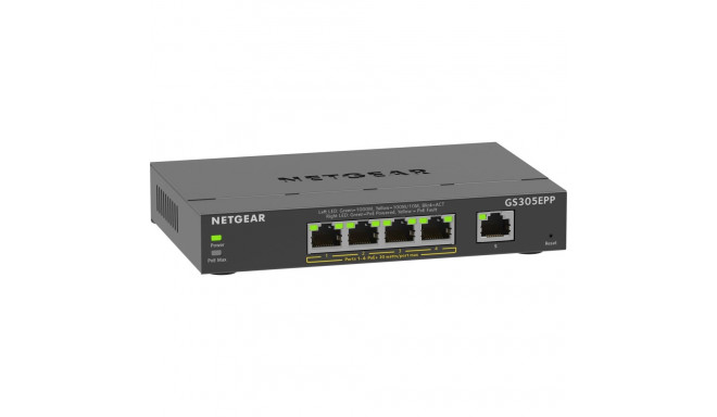 NETGEAR 5-Port Gigabit Ethernet High-Power PoE+ Plus Switch (GS305EPP) Managed L2/L3 Gigabit Etherne