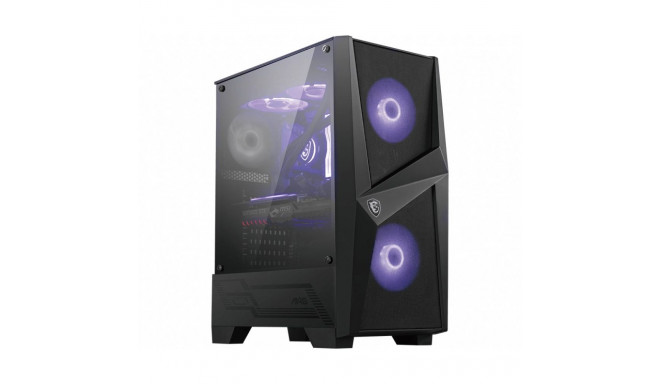 MSI MAG FORGE 100M Mid Tower Gaming Computer Case 'Black, 2x 120mm ARGB PWM Fan, 1x 120mm Fan, 1-6 A