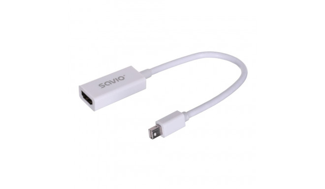Savio CL-57 video cable adapter 0.2 m Mini DisplayPort HDMI Type A (Standard) White