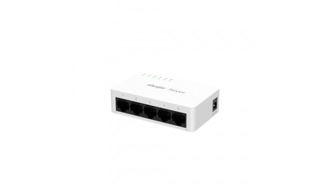 Ruijie RG-ES08G-L 8-Port 10/100/1000 Mbps 4kV 16Gbps Non-PoE Lüliti Valge