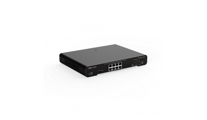 Ruijie RG-NBS3100-8GT2SFP-P 10-Port Gigabit Layer 2 Cloud 6kV 20Gbps PoE Switch Black