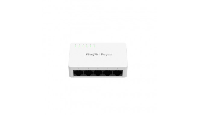 Ruijie RG-ES05G-L 5-Port 10/100/1000 Mbps 4kV 10Gbps Non-PoE Switch Valge