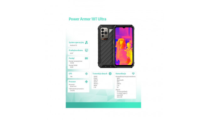 Smartphone Power Armor 18T Ultra 5G 12/512GB IP69K black