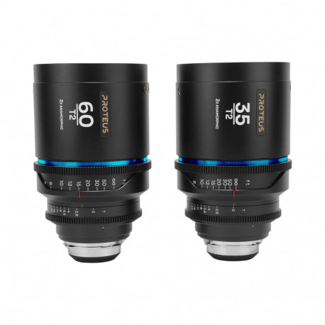 Laowa Proteus 2xAnamorphic 2-Lens Bundle Set A (35mm, 60mm) - Blue - Arri PL/Canon EF (feet)