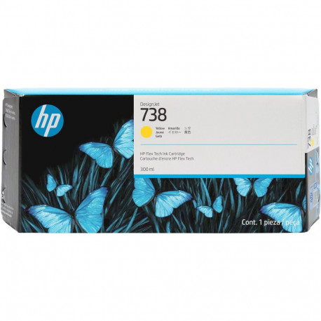 "HP 738 300-ml Yellow DesignJet Ink Cartridge"