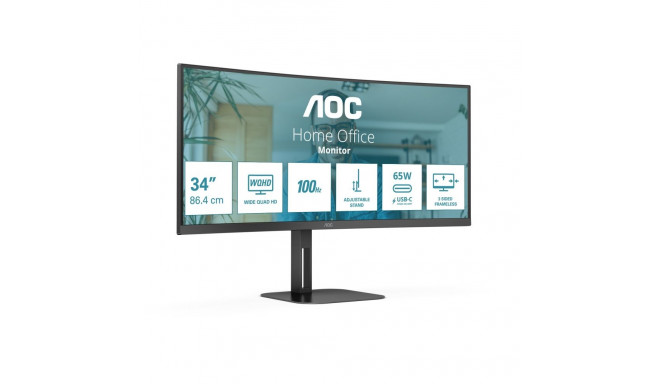 "AOC 86.0cm (34"") CU34V5C/BK 21:09 HDMI+DP+USB-C Curved retail"