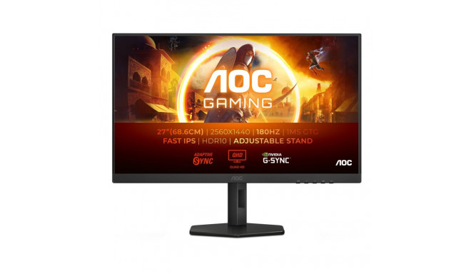 "68,6cm/27"" (2560x1440) AOC G4 Q27G4XF 16:9 QHD FastIPS 0,5ms 180Hz HDR10 HDMI DP Pivot Gaming Blac