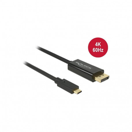 USB adapterkaabel USB-C pistik > DisplayPort pistik 3m 4K 60Hz, must