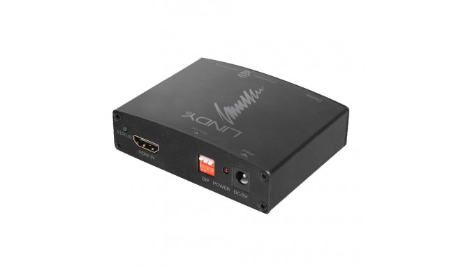 Konverter HDMI (M) - HDMI + TosLink ja RCA (hdmi heli eraldaja ja läbilaskja), 4K@30Hz, must