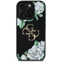 Guess Grained Roses Big 4G logo ümbris iPhone 16 Pro jaoks must