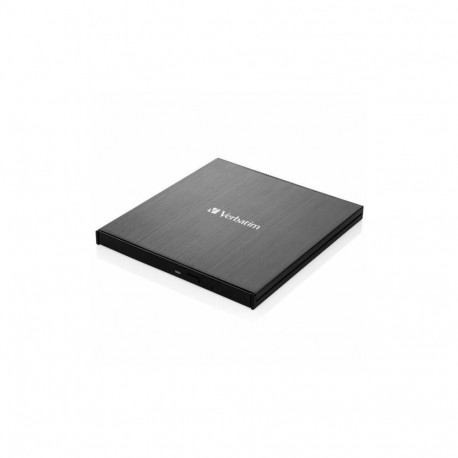 Verbatim External Slimline Blu-ray Ultra HD 4K Burner + USB-C/USB-A Cable black 43888