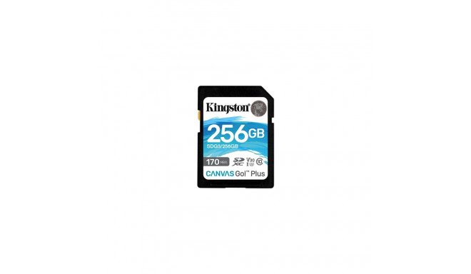 KINGSTON 256GB SDXC Canvas Go Plus 170R mälukaart