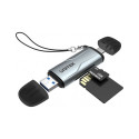 Unitek SD/microSD lugeja USB-A 5Gbps/USB-C hall (R1010A)