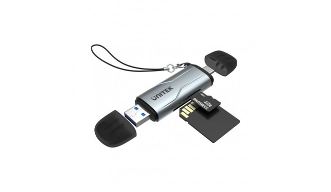 Unitek SD/microSD lugeja USB-A 5Gbps/USB-C hall (R1010A)