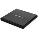 Verbatim External Slimline CD/DVD kirjutaja USB-A + USB-A/USB-A to USB-C kaabel must 98938