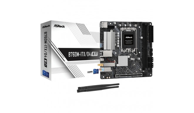 ASRock Mainboard B760M-ITX/D4 WIFI B760 - Mini-ITX - Socket LGA 1700 - Intel B760