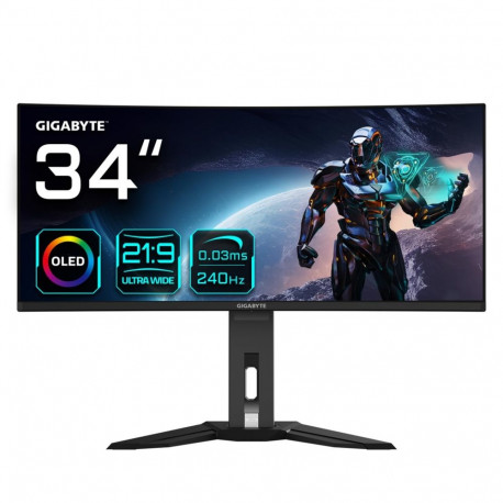 GIGABYTE MO34WQC2 34" OLED WQHD Curved Gaming Monitor