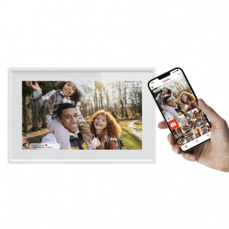 Denver PFF-725W digital photo frame White 17.8 cm (7") Touchscreen Wi-Fi