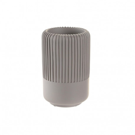 Glass DKD Home Decor Grey Cement 7 x 7 x 11 cm