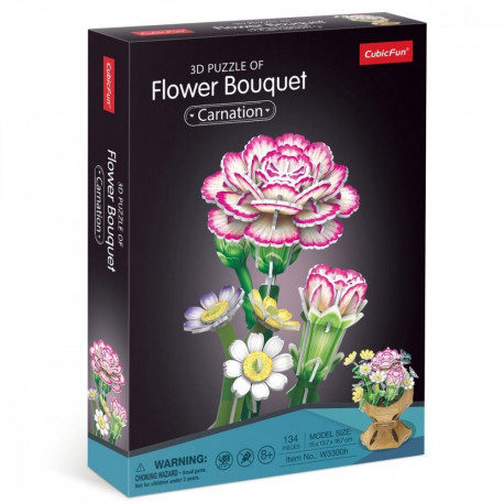 Puzzle 3D Flower bouquet - Carnations