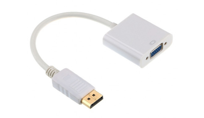Gembird adapter Display Port VGA, valge