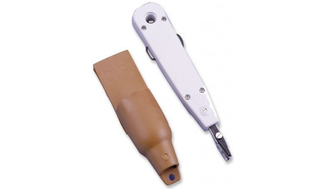 A Punch Down Tool (LSA+ / KRONE type) is a specialized hand tool used by network te