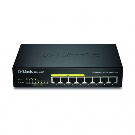 "8P D-Link DGS-1008P/E Metall PoE+"