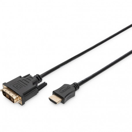 "DIGITUS HDMI-Kabel A->DVI(18+1) St/St 3.0m schwarz FullHD"