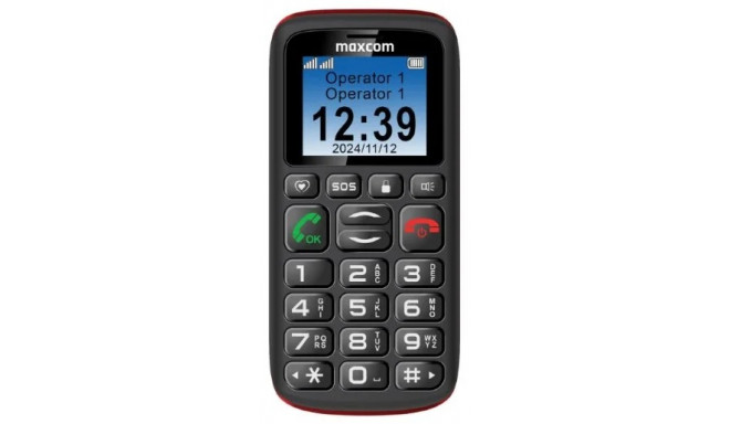 MaxCom MM428L DualSIM, must/punane